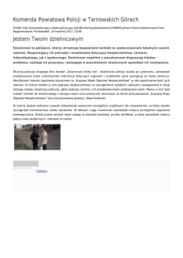 Generuj PDF - Komenda Powiatowa Policji w Tarnowskich G&oacute;rach