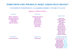 Podsumowanie p&oacute;łrocza