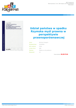 Udział państwa w spadku Rzymska myśl prawna