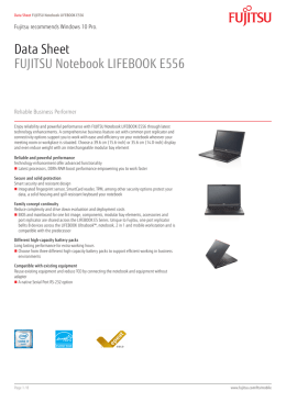 Data Sheet FUJITSU Notebook LIFEBOOK E556