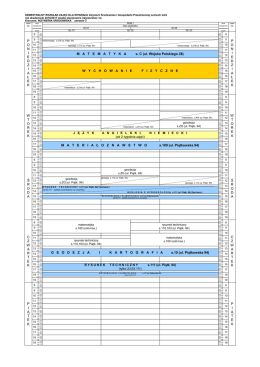 Plany zajęć - dzienni \(letni\) 2016-2017 - 02.03.17r