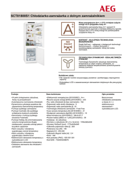 SCT81800S1 Chłodziarko-zamrażarka z dolnym