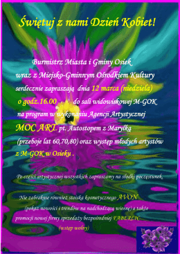 Świętuj z nami Dzień Kobiet! - Miejsko