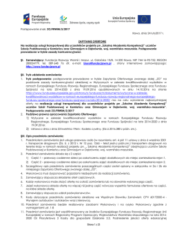 Strona 1 z 23 Postępowanie znak: ZO/FRWiM/3/2017 Iława, dnia 24