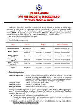 regulamin - LSO Gliwice