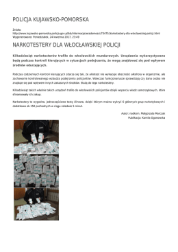 policja kujawsko-pomorska narkotestery dla włocławskiej policji