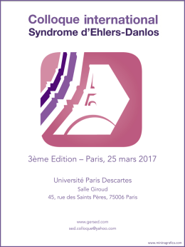 Colloque Ehlers-Danlos Paris 2017