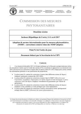 commission des mesures phytosanitaires