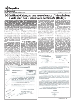 DGDA Katanga (Le Potentiel 2.17)