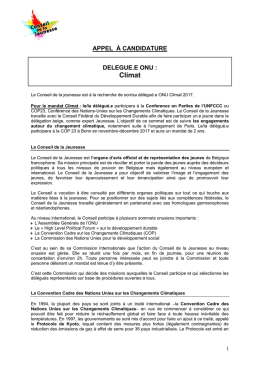 APPEL Climat_2017 - Conseils de la jeunesse