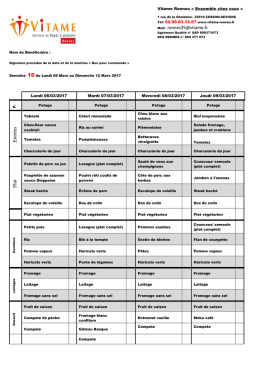 menu semaine du 06 au 12 mars 2017