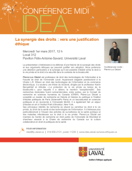 Conférences midi de l`IDÉA