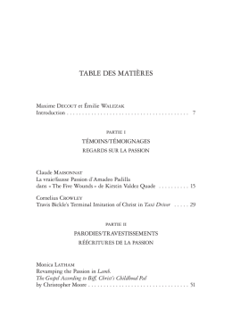 table des matières - Classiques Garnier