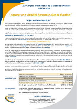 téléchargez le fichier pdf - Association mondiale de la Route