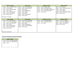 horaire 27 f&eacute;v au 11 mars 2017