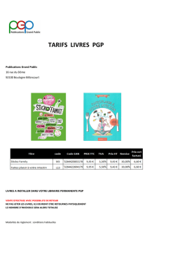 BON DE COMMANDE LIVRES PGP
