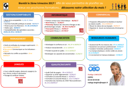 Bientôt le 2ème trimestre 2017