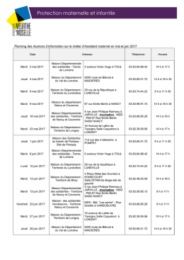 Mai et juin 2017 - Le Conseil Départemental de Meurthe-et