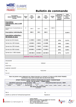 Bulletin de commande