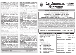 PMU du Dimanche 26 Fev 2017