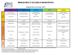 Consulter les menus.