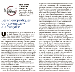 Les enjeux pratiques du say on pay &agrave; la