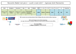 Rencontre Basket 1ers pas 2 - Lundi 6 mars 2017