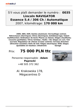 Prix: 75 000 PLN ttc