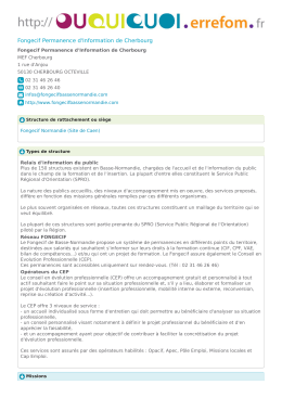 Fongecif Permanence d`Information de Cherbourg