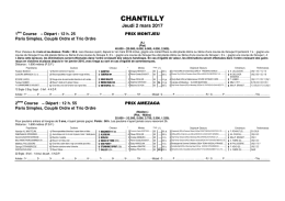 chantilly - Resultat PMU
