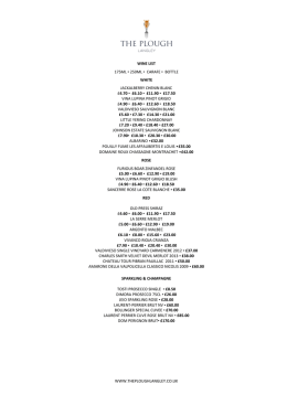 WINE LIST - The Plough Langley