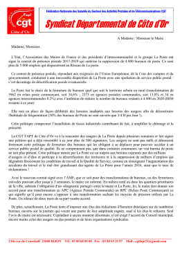 Lire la lettre de la CGT adressée aux maires de