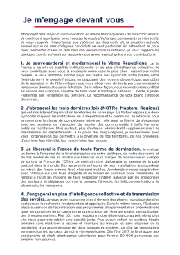 Je m`engage devant vous