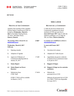Revised Agenda for March 8, 2017 Commission Meeting