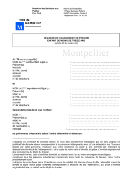 Changement de prénom mineur de moins de 13 ans