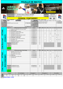 feuille de match