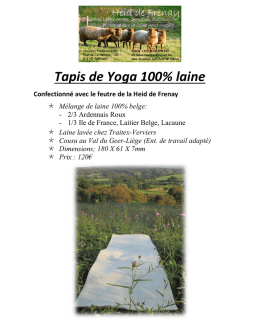 Tapis de Yoga 100% laine