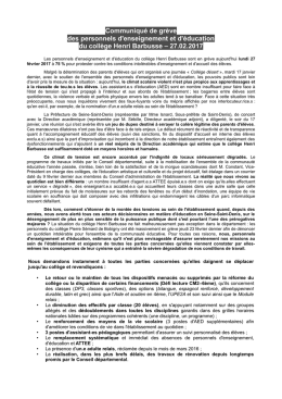 Dans leur communiqu&eacute;