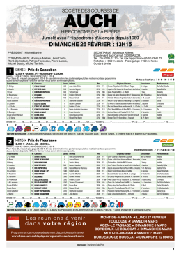 Détails PDF - Fédération Régionale des Courses du Sud