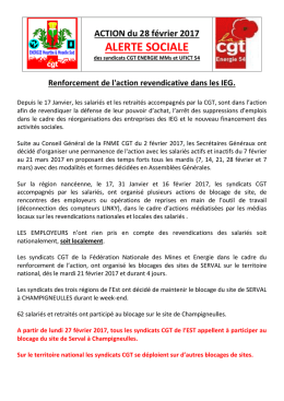 ACTION DU 28 février 2017 ENERGIE Meurthe et Moselle sud