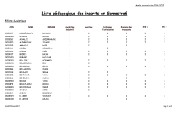 Management Logistique