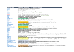 Glossaire CRRA D&eacute;finitions / Missions (x) Mission commune