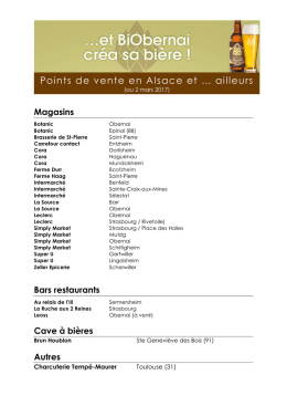 O&ugrave; acheter la BiObernai Bier