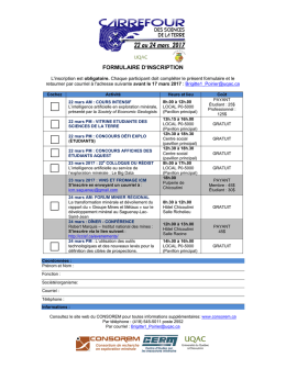 inscription pour le carrefour