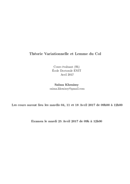Résumé du cours