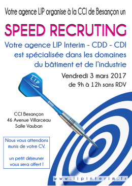 Speed dating - mission locale besancon