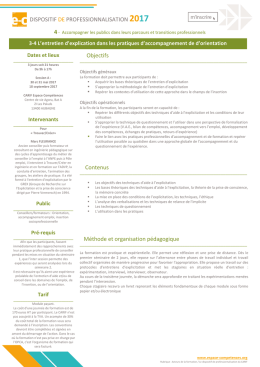 L`entretien d`explication dans les pratiques d`accompagnement et d