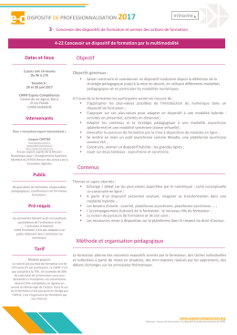 Concevoir un dispositif de formation par la multimodalit&eacute;