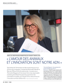 Anne Joly, responsable marketing de Vitakraft Simon Louis