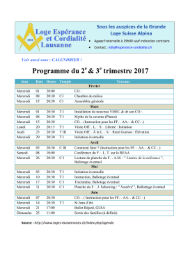 Programme EC 2017 - Loges Lausannoises